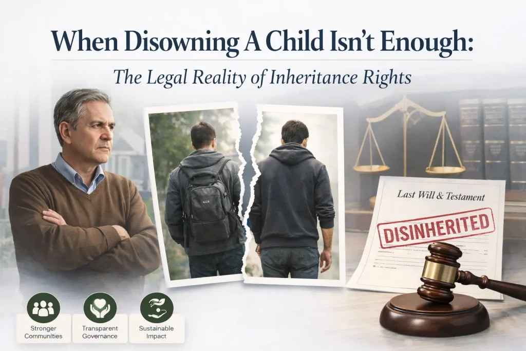 disinherit a child in India | inheritance rights in India | Hindu Succession Act Will