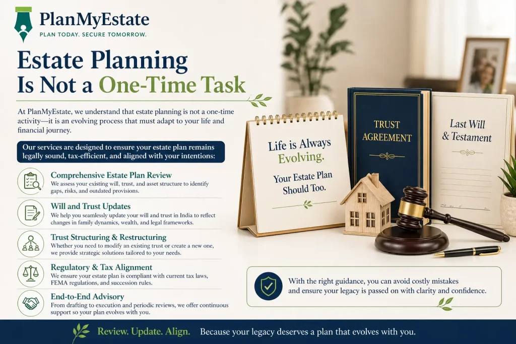 Estate plan review update will and trust outdated estate planning risks