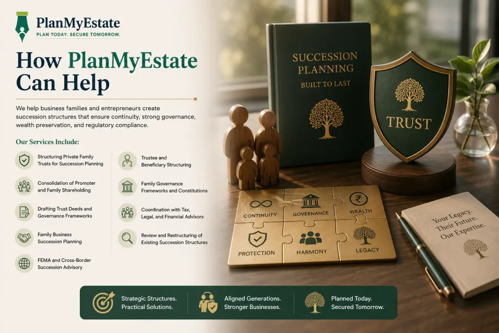 Business succession planning in India Private family trust India Trusts for business succession FEMA regulations for trusts Family trust for promoter shareholding