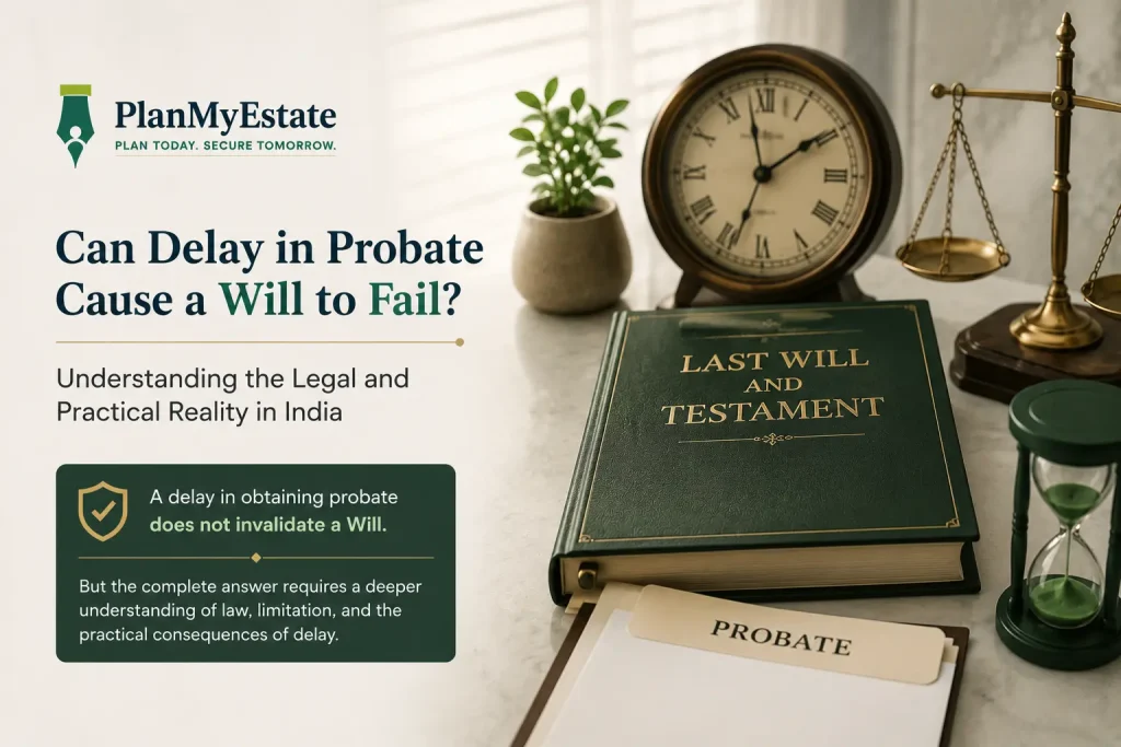 Probate Delay in India Will Validity After Delay Probate of Will India Delayed Probate Legal Issues Indian Succession Act Probate Rules