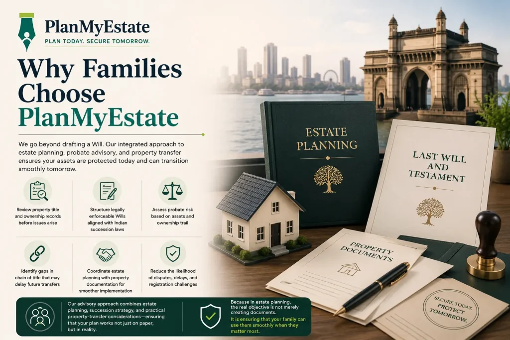 Probate requirement in Mumbai Property transfer through Will registered will & probate in mumbai