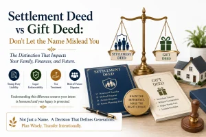 gift deed vs settlement deed India family settlement deed India gift deed for self acquired property