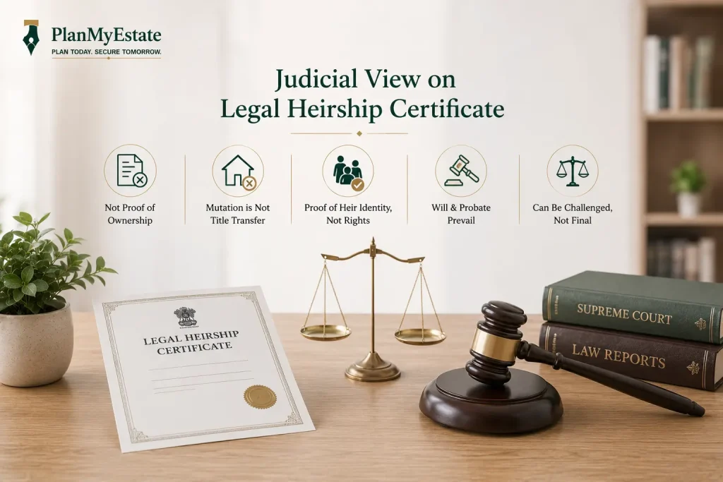 Legal heir certificate India Proof of inheritance property Succession certificate vs legal heir certificate Property transfer after death India Legal heir property rights