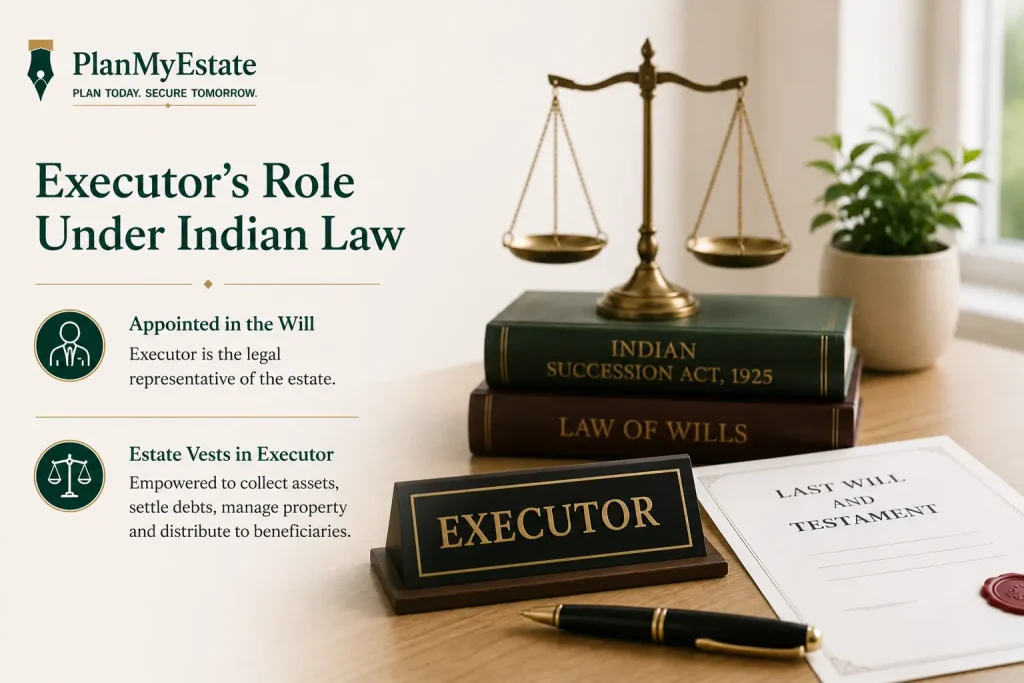 Executor powers in India Beneficiary rights Will Remove executor of Will Section 301 Indian Succession Act Estate planning India