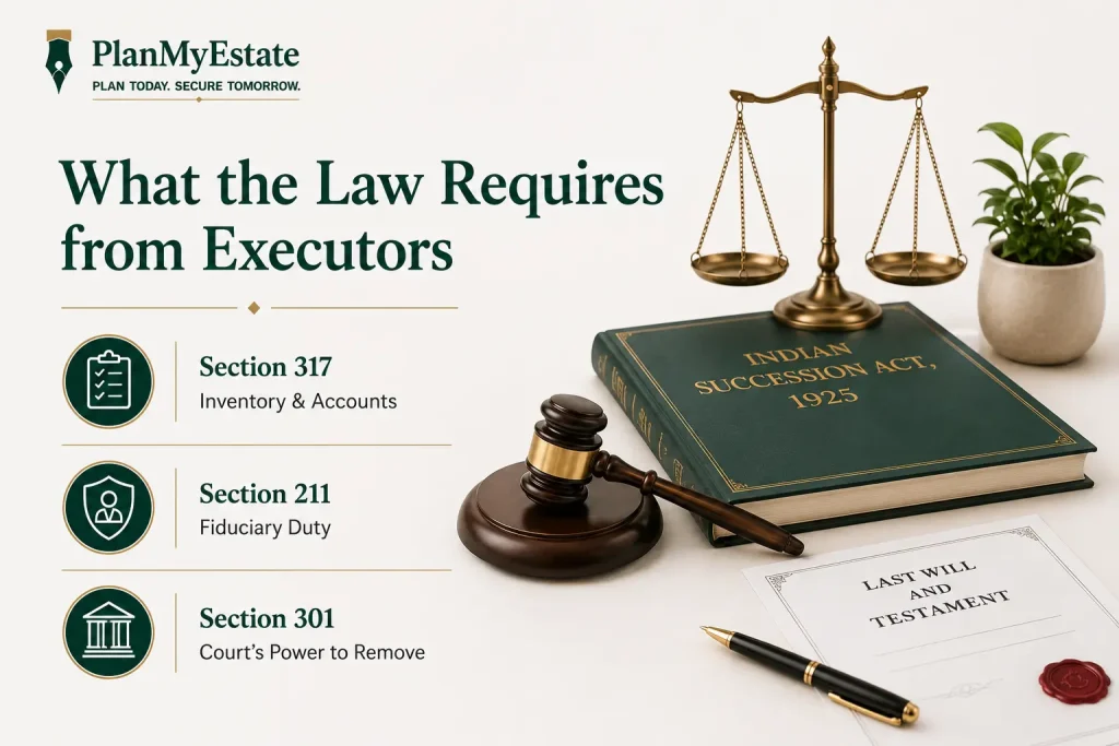 Executor powers in India Beneficiary rights Will Remove executor of Will Section 301 Indian Succession Act Estate planning India