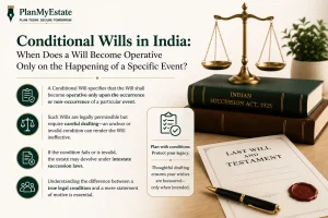 conditional will in India contingent will India when does a will become operative condition vs motive in a will conditional will Indian Succession Act